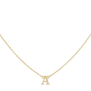 14K Gold Initial Necklace 14K - Adina Eden's Jewels