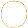 Gold Rope Chain Anklet - Adina Eden's Jewels