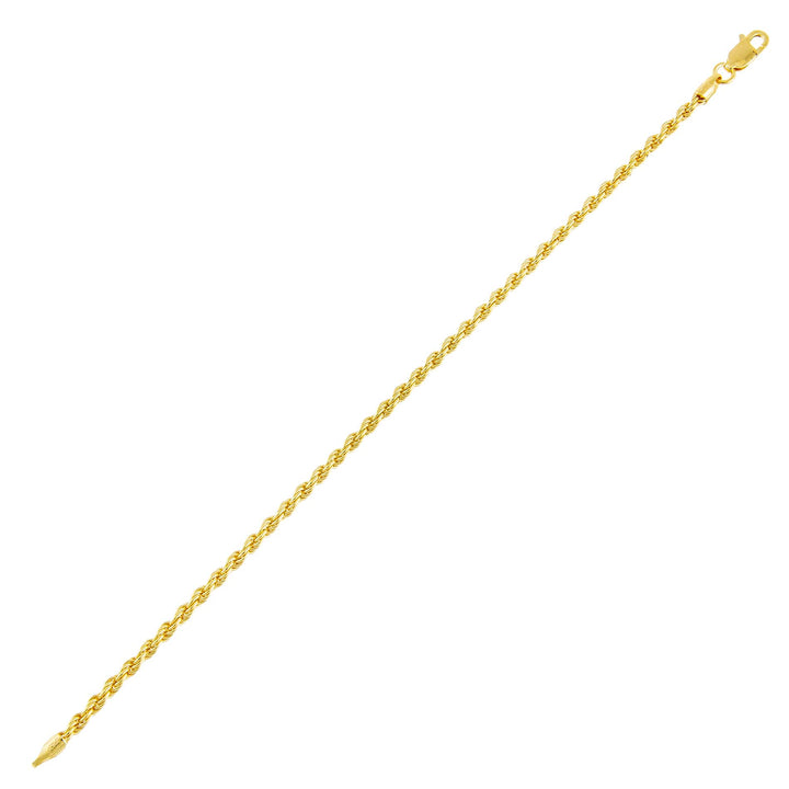 Gold / 2.5 MM Rope Chain Bracelet - Adina Eden's Jewels