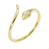 14K Gold / 7 Diamond Serpent Ring 14K - Adina Eden's Jewels