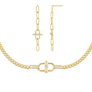 Gold CZ Toggle Combo Set - Adina Eden's Jewels