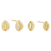 Combo Shell Stud Earring Combo Set - Adina Eden's Jewels