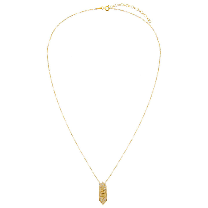 Gold CZ Snake Pendant Necklace - Adina Eden's Jewels