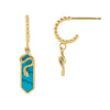 Turquoise Turquoise Snake Beaded Hoop Earring - Adina Eden's Jewels
