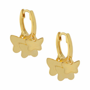 Gold Multi Butterfly Huggie Earring - Adina Eden's Jewels