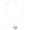  Solid Large Heart Necklace 14K - Adina Eden's Jewels