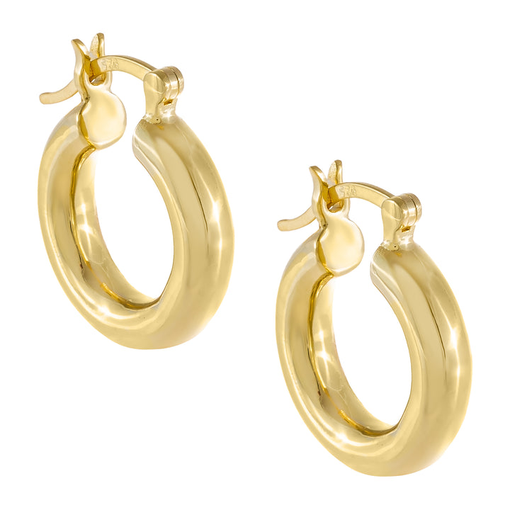 Gold Mini Tube Hoop Earring - Adina Eden's Jewels
