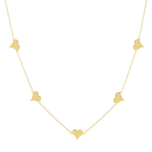 Gold Multi Heart Necklace - Adina Eden's Jewels
