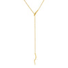 Gold Solid Snake Chain Lariat - Adina Eden's Jewels