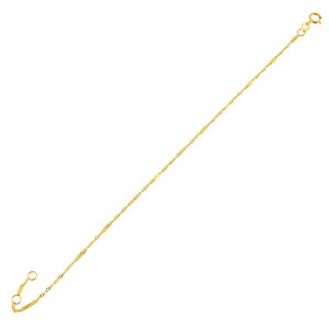 14K Gold Thin Bars X Singapore Bracelet 14K - Adina Eden's Jewels