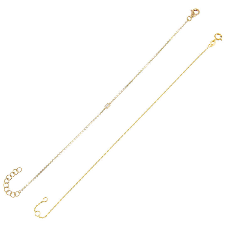 14K Gold Diamond Chain Bracelet Combo Set 14K - Adina Eden's Jewels