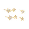  CZ Star Stud Earring Combo Set - Adina Eden's Jewels