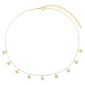  CZ Stars Necklace - Adina Eden's Jewels