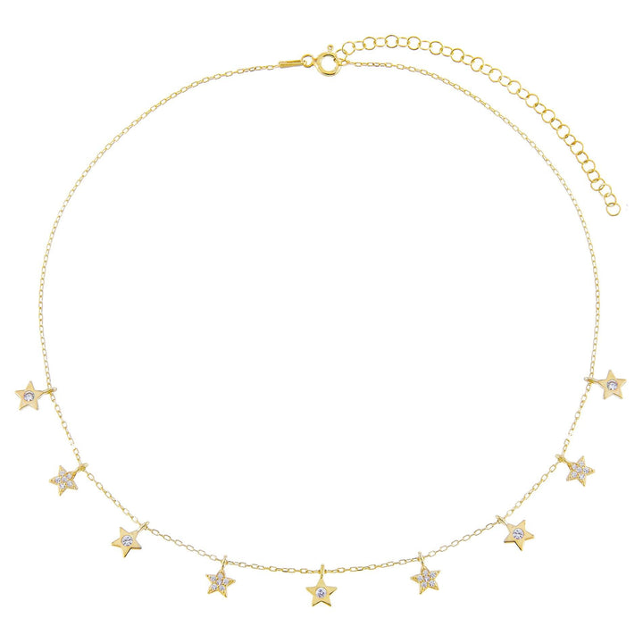  CZ Stars Necklace - Adina Eden's Jewels