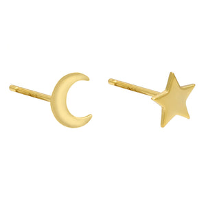 Gold Celestial Stud Earring - Adina Eden's Jewels