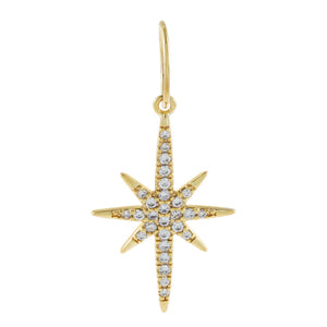 Gold Pavé Starburst Charm - Adina Eden's Jewels