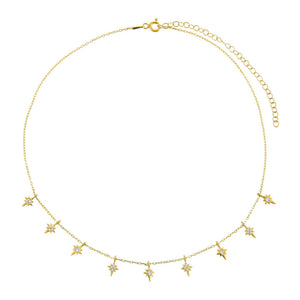  CZ Starburst Necklace - Adina Eden's Jewels