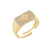 Gold Pavé Starburst Ring - Adina Eden's Jewels
