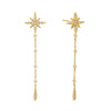 14K Gold Diamond Starburst Drop Stud Earring 14K - Adina Eden's Jewels