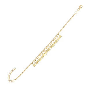 Gold Dangling Star Bracelet - Adina Eden's Jewels