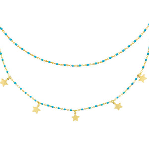 Turquoise Star Enamel Turquoise Combo Set - Adina Eden's Jewels