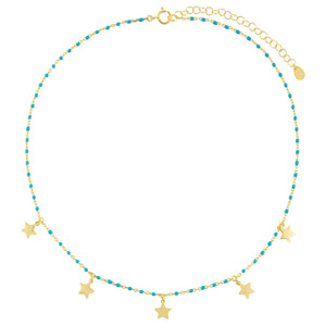  Enamel Star Choker - Adina Eden's Jewels