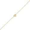 14K Gold Diamond Heart Bracelet 14K - Adina Eden's Jewels