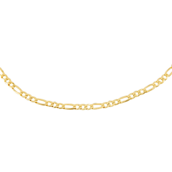 Gold / 15.75" Figaro Chain Necklace - Adina Eden's Jewels