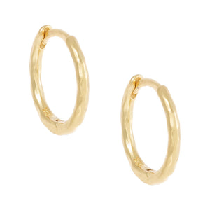  Hammered Huggie Earring - Adina Eden's Jewels
