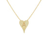 Gold / Q Initial Heart Link Necklace - Adina Eden's Jewels