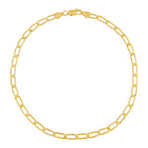 Gold Twisted Paperclip Anklet - Adina Eden's Jewels