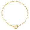 Gold Toggle Oval Link Anklet - Adina Eden's Jewels