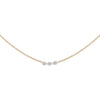 14K Gold Floating Triple Diamond Necklace 14K - Adina Eden's Jewels