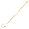 Gold CZ Paperclip Bracelet - Adina Eden's Jewels