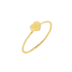 Gold / 6 Solid Heart Ring - Adina Eden's Jewels