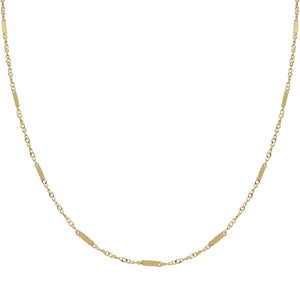 14K Gold / 16" Thin Multi Bar Necklace 14K - Adina Eden's Jewels