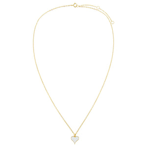  Small Enamel Heart Necklace - Adina Eden's Jewels