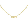 Gold Year Nameplate Necklace - Adina Eden's Jewels