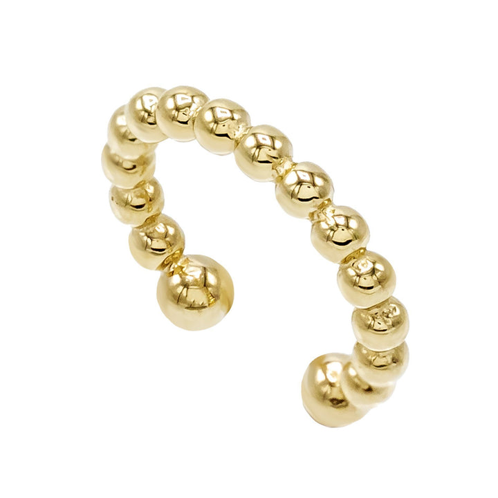 14K Gold Beaded Ear Cuff 14K - Adina Eden's Jewels
