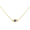 Sapphire Blue Evil Eye Necklace 14K - Adina Eden's Jewels