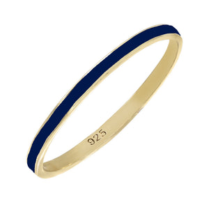 Sapphire Blue / 8 Enamel Thin Band - Adina Eden's Jewels