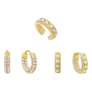 Combo CZ Opal Earring Combo Set - Adina Eden's Jewels