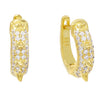 Gold CZ Spike Huggie Earring - Adina Eden's Jewels