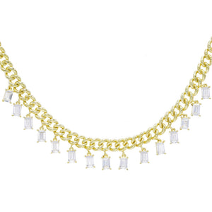 Gold Chunky Baguette Choker - Adina Eden's Jewels