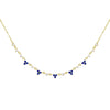 Sapphire Blue Hanging Cluster Necklace - Adina Eden's Jewels