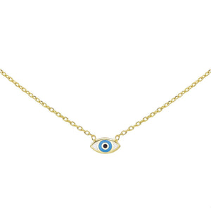 Turquoise Enamel Eye Necklace - Adina Eden's Jewels