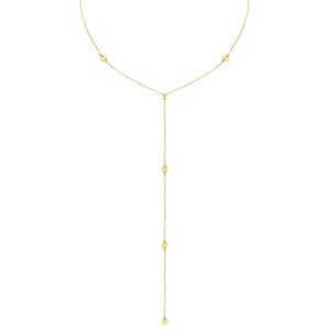 Gold Gold Disc Lariat - Adina Eden's Jewels