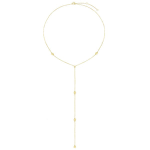  Gold Disc Lariat - Adina Eden's Jewels
