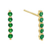 Emerald Green Long Bezel Stud Earring - Adina Eden's Jewels