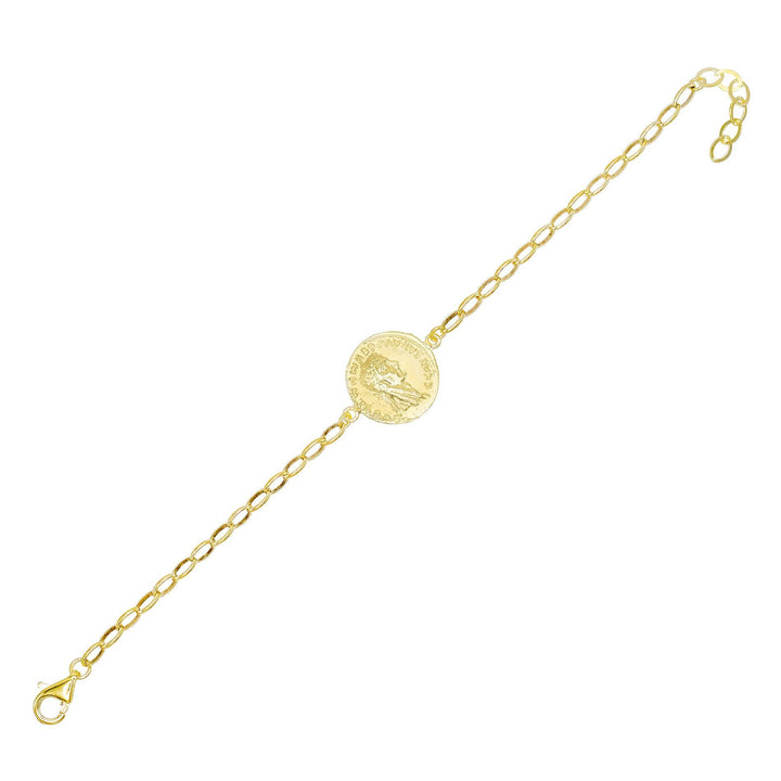 Gold Vintage Coin Link Bracelet - Adina Eden's Jewels